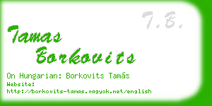 tamas borkovits business card